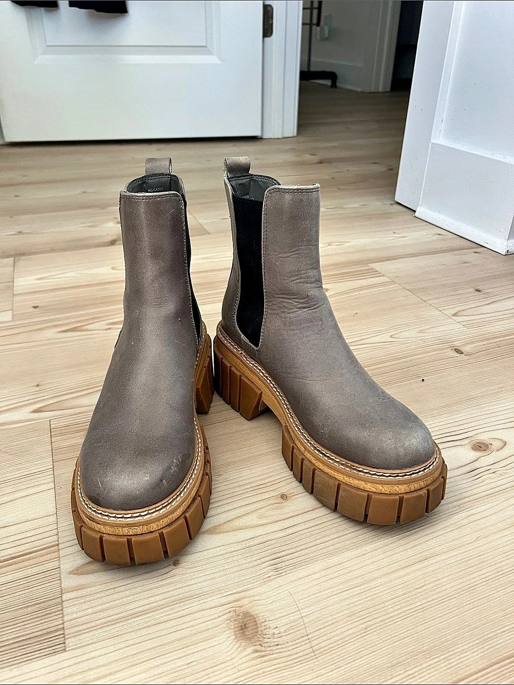 Chelsea Boot Platform Ankle Boots Grey